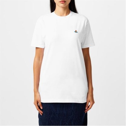 VIVIENNE WESTWOOD Logo Tshirt Women Regular Fit T-Shirts White for sale