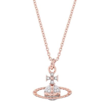 VIVIENNE WESTWOOD Mayfair Necklace Women Pendant Necklaces Pink Gold G118 for sale