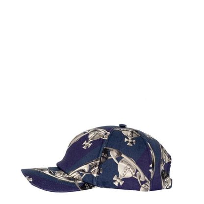 VIVIENNE WESTWOOD Multi Orb Print Baseball Cap Men Baseball Caps Navy Blue for sale