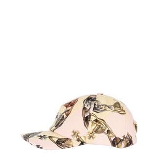 VIVIENNE WESTWOOD Multi Orb Print Baseball Cap Men Baseball Caps Pink for sale