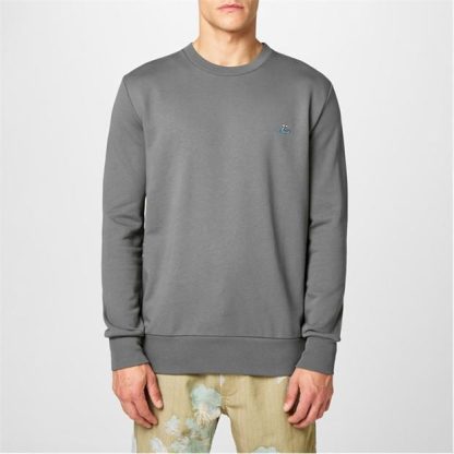 VIVIENNE WESTWOOD Orb Crew Neck Sweatshirt Men Crew Sweaters Grey for sale