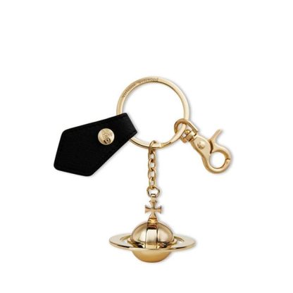 VIVIENNE WESTWOOD Orb Keyring Unisex Black/Gold  for sale