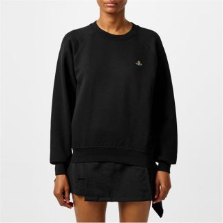 VIVIENNE WESTWOOD Orb Logo Sweatshirt Women Crew Sweaters Black for sale