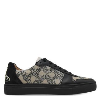 VIVIENNE WESTWOOD Orb Monogram Low-Top Trainers Women Low Trainers Blk/Grey N401 for sale