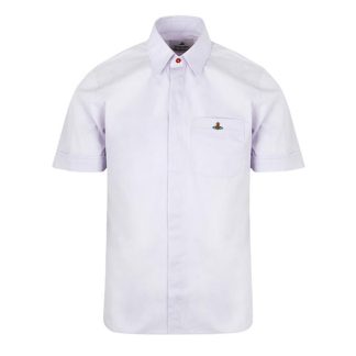 VIVIENNE WESTWOOD Orb Short Sleeve Shirt Men Plain Shirt - Short Sleeve Lavender J404 for sale