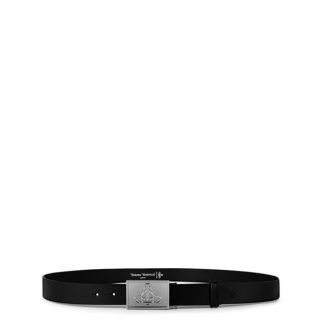 VIVIENNE WESTWOOD Orb Square Belt Unisex Belts Black/Silver for sale