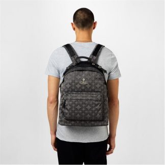 VIVIENNE WESTWOOD Orbmania Backpack Unisex Black/Grey  for sale