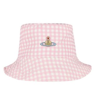 VIVIENNE WESTWOOD Pasty Bucket Hat Women Pinkginghm G201  for sale