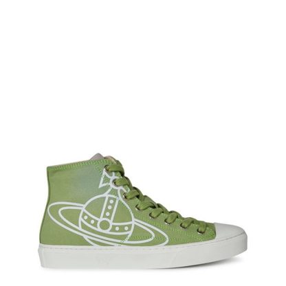 VIVIENNE WESTWOOD Plimsoll High Top Trainers Women Canvas High Pistacchio M404 for sale