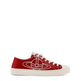 VIVIENNE WESTWOOD Plimsoll Low Canvas 2.0 Trainers Men Canvas Low Red for sale