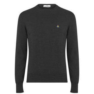 VIVIENNE WESTWOOD Round Neck Sweater Men Black N401  for sale