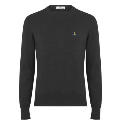 VIVIENNE WESTWOOD Round Neck Sweater Men Black N401  for sale