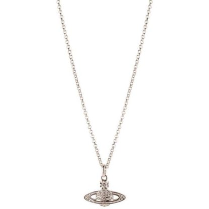 VIVIENNE WESTWOOD Saturn Orb Pendant Women Pendant Necklaces Plat/Cryst P116 for sale