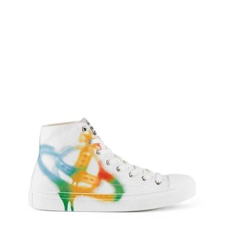 VIVIENNE WESTWOOD Spray High Top Trainers Men White/Multi  for sale