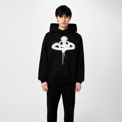 VIVIENNE WESTWOOD Spray Orb Hoodie Men Black  for sale