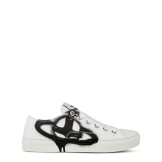 VIVIENNE WESTWOOD Spray Orb Low Plimsoll Women White Black  for sale