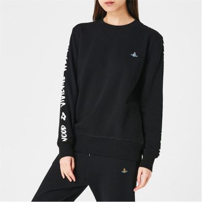 VIVIENNE WESTWOOD Tape Crew Sweatshirt Women Black N401  for sale