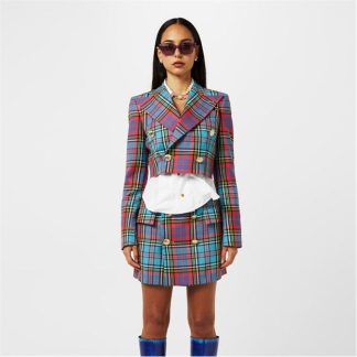 VIVIENNE WESTWOOD Tartan Double-Breasted Blazer Women Tartan  for sale