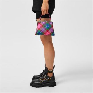 VIVIENNE WESTWOOD Tartan Granny Frame Purse Women Candy Tartan  for sale