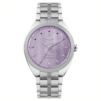 VIVIENNE WESTWOOD The Mews Watch Unisex Analogue Quartz Watches Silver/Purple for sale