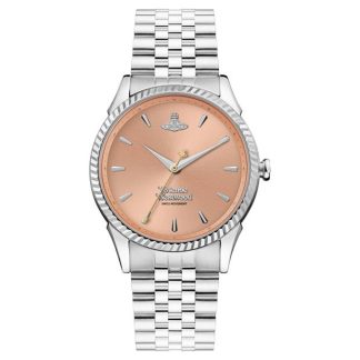 VIVIENNE WESTWOOD The Seymour Watch Unisex Analogue Quartz Watches Silver/Peach for sale