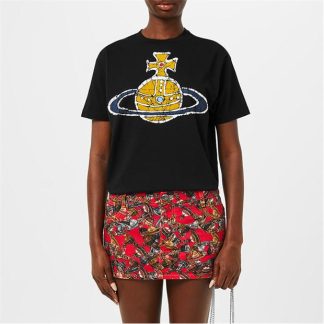 VIVIENNE WESTWOOD Time Machine Classic T-Shirt Women Black  for sale