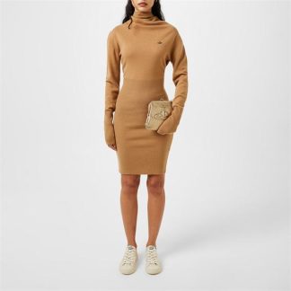 VIVIENNE WESTWOOD Viv Bea Dress Ld42 Women Camel  for sale