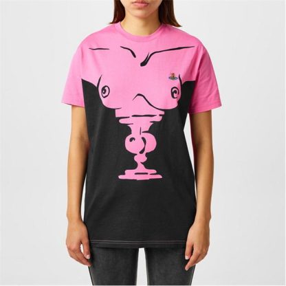 VIVIENNE WESTWOOD Viv Bust T-Shirt Ld43 Women Pink  for sale