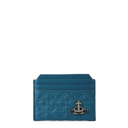 VIVIENNE WESTWOOD Viv Embossed Card Sn42 Unisex Blue  for sale