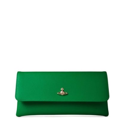 VIVIENNE WESTWOOD Viv Flap Clutch Ld42 Women Bright Green  for sale