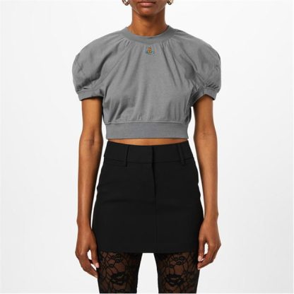 VIVIENNE WESTWOOD Viv Orb Crop Tee Ld43 Women Grey  for sale