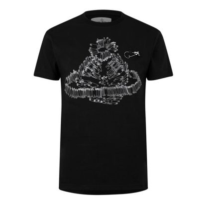 VIVIENNE WESTWOOD Viv Pin Orb T-Shirt Sn44 Men Regular Fit T-Shirts Black for sale