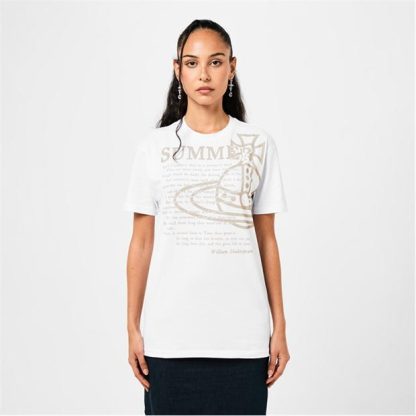 VIVIENNE WESTWOOD Viv Summer Tee Ld42 Women White  for sale