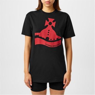 VIVIENNE WESTWOOD Viv Sunken Tee Ld44 Women Regular Fit T-Shirts Black for sale