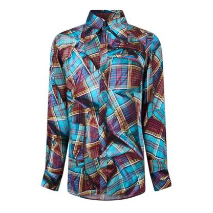 VIVIENNE WESTWOOD Viv Violin Shirt Sn43 Men Tartan  for sale