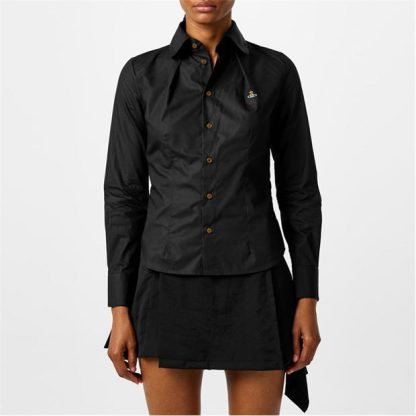 VIVIENNE WESTWOOD Vivienne Westwood Toulouse Shirt Women Plain Shirt - Long Sleeve Black for sale