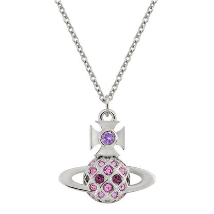 VIVIENNE WESTWOOD Willa Bas Relief Pendant Women Plat/Violet  for sale